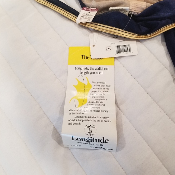 NWT dead stock vintage navy and blue bikini S/M - Picture 12 of 15